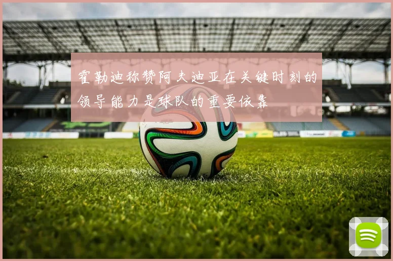霍勒迪称赞阿夫迪亚在关键时刻的领导能力是球队的重要依靠